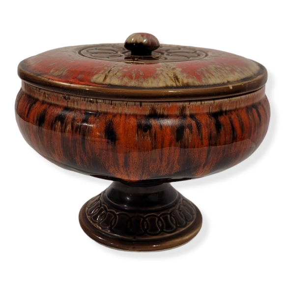 VINTAGE Japanese Footed Bowl with Lid - Picture 11 of 11